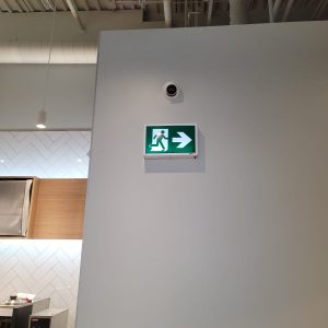 Exit sign installation