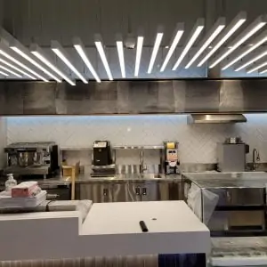 business desk lights setup